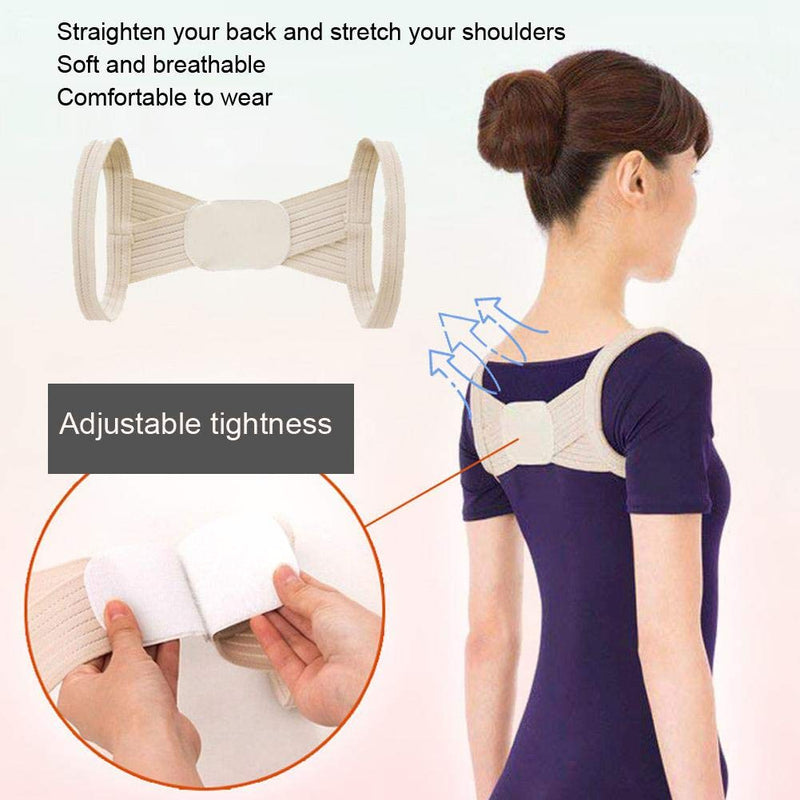 Shoulder And Back Posture Belt, Upgrade Version Posture Trainer For Strong Support, Relieve Armpit Pain, Strong But Comfortable Back Stabilizer, Smooths Comfortable Shoulder (M-Beige) - NewNest Australia