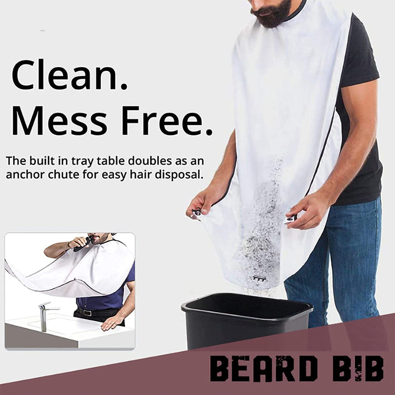 Beard Bib Shaving Bib Waterproof Beard Waterproof Beard Trimming Apron Cape Grooming Trimming Cutting Capewith Suction Cups Beard Shaping Tool for Men Father Husband - NewNest Australia