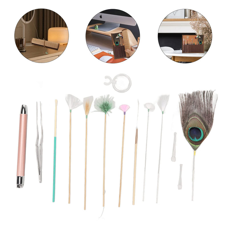 Ear Spoon, Ear Digging Goose Feather Stick Kit, Ear Pick, Ear Wax Remover Stick, Earwax Remover Tools, Professional Ear Remover Massage Kit (8 Pieces Per Set With Bamboo - NewNest Australia