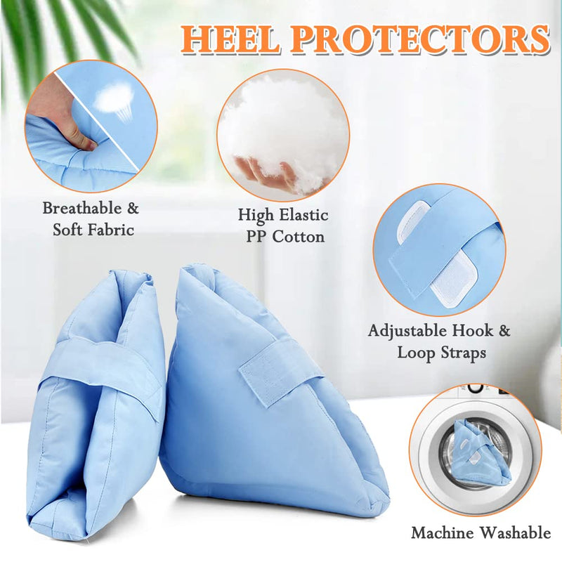 Heel Protectors Cushion Pain Relief Foot Pillow for Pressure Sores Foot Support Boot Surgery Recovery Supplies for Elderly Bedridden Pressure Ulcer Cushion Ankle Pillow for Bed, Wheelchairs (1 Pair) - NewNest Australia