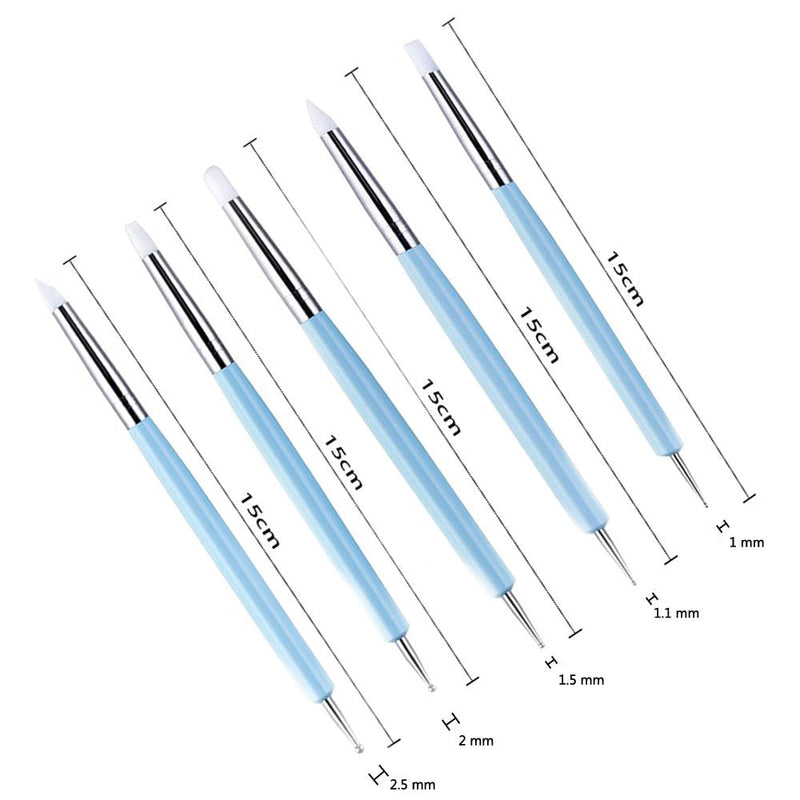 Ecjiuyi 9PCS Stylus Tools, 4PCS Double-Ended Metal Ceramic Clay Ball Dotting Tools and 5PCS 2 Way Silicone and Ceramic Clay Indentation Tool with a Storage Case - NewNest Australia