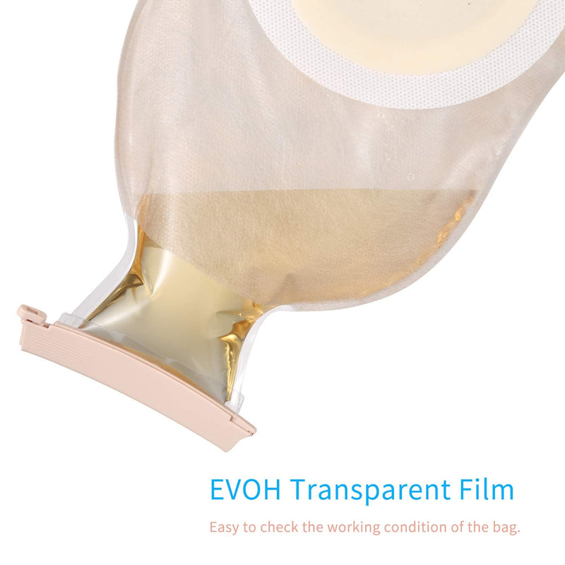 KONWEDA 10 PCS Colostomy Bags with Clamp Closure, Ostomy Supplies,One Piece Drainable Ostomy Colostomy Pouch for Ileostomy Stoma Care, Cut-to-Fit - NewNest Australia