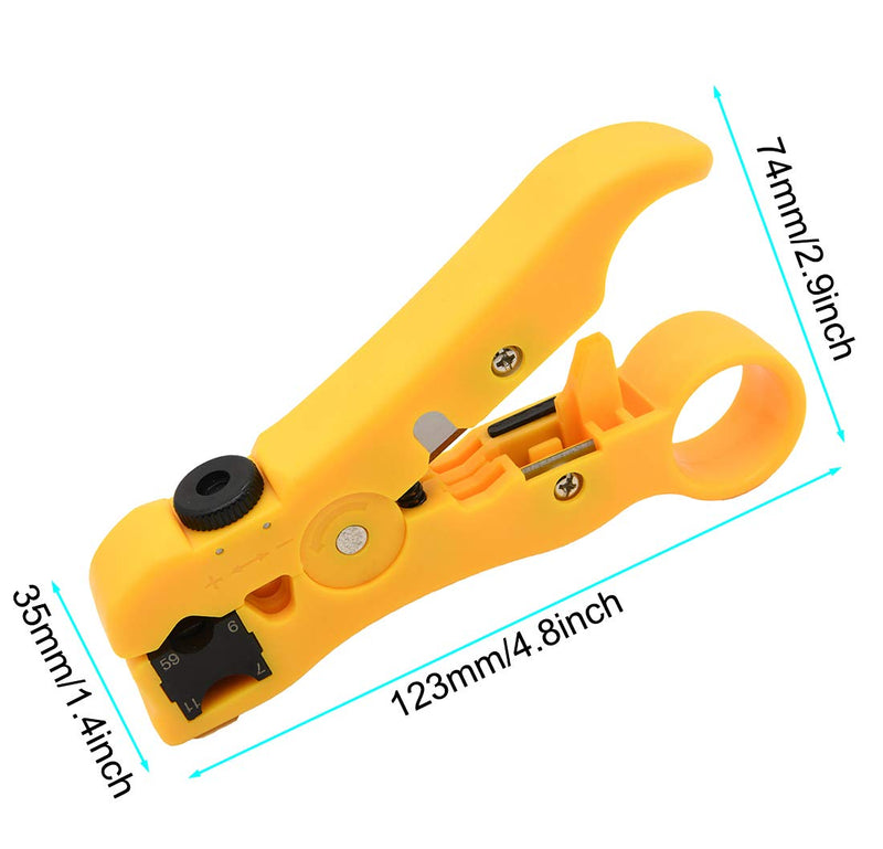 RG6 Compression Tool Coax Cable Crimper Kit, Coax Cable Crimper Kit, Coaxial Compression Tool, Adjustable RG6 RG59 RG11 75-5 75-7 Coaxial Cable Stripper - NewNest Australia
