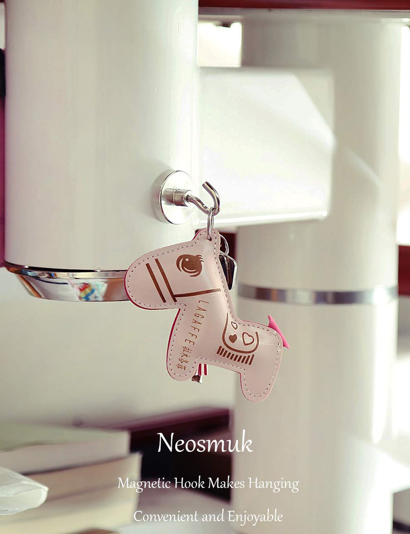 Neosmuk Magnetic Hooks Heavy Duty,100 lb Strong Magnet with Hook for Fridge, Super Neodymium Extra Strength Industrial Hooks for Hanging, Magnetic Hanger for Toolbox, Cruise, Grill, Coat and Storage 5 100lbs plus hooks - NewNest Australia