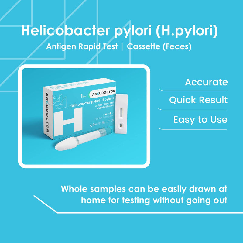 Accudoctor Helicobacter Pylori Test - Antigen Detection Self Test Quick Test Chair Test Kit Heliobacter Priori Check Autotest Home Test Self-Test Health Test - NewNest Australia