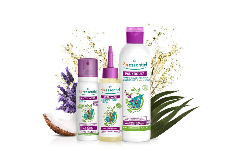 Puressentiel - Anti-Lice - Poudoux Shampoo For Daily Use Certified Organic - Removes Lice, Larvae And Nits - Active Ingredient 100% Of Natural Origin - 200 Ml - NewNest Australia