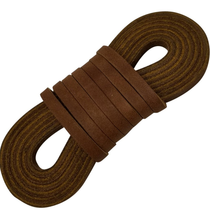 TOFL Leather Straps | 2 Pieces | 72 Inches Long | 1/4 Inch Wide | 1/8 Inch Thick | Baseball and Softball Mitt and Glove Lace, Jewelry, Hanging Pictures, Shelves, Decorating Furniture | Medium Brown - NewNest Australia