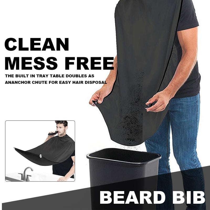 XOUDKE Beard Apron, Beard Bib for Shaving Haircut, Non-Stick Hair Catcher Grooming Cloth with 2 Suction Cups, Gifts for Men - NewNest Australia