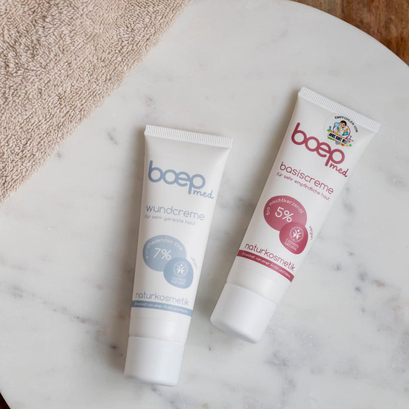 Boep Med Zinc Wound Cream Vegan Natural Cosmetics Wound And Healing Ointment With Almond Oil And Zinc Oxide For Irritated, Dry Or Itchy Skin For Neurodermatitis Or Rosacea Baby Nappy Cream (50 Ml) - NewNest Australia