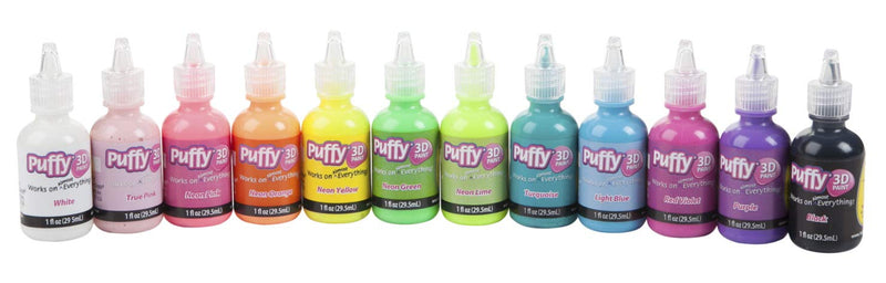 Tulip Puffy 3D Paint, Neon Colors, Set of 12 - NewNest Australia