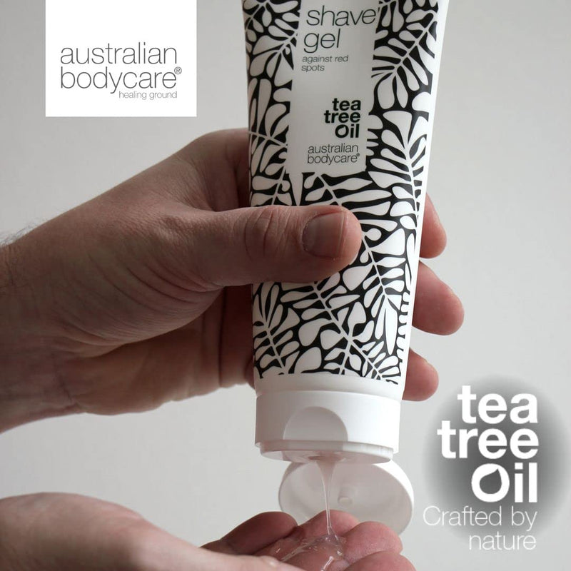 Shaving Gel with Tea Tree Oil for Men 200 ml | Transparent shaving gel for a precise, comfortable shave | For razor burn, red pimples and ingrown hairs 200 ml (pack of 1) - NewNest Australia