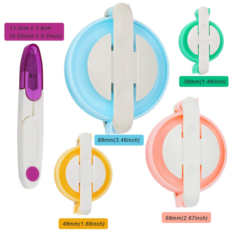 Pompom Makers 4 Size Pom Poms Maker Tool Set DIY Fluff Ball Weaver for DIY Wool Yarn Knitting Craft Project with Cutter Scissors - NewNest Australia