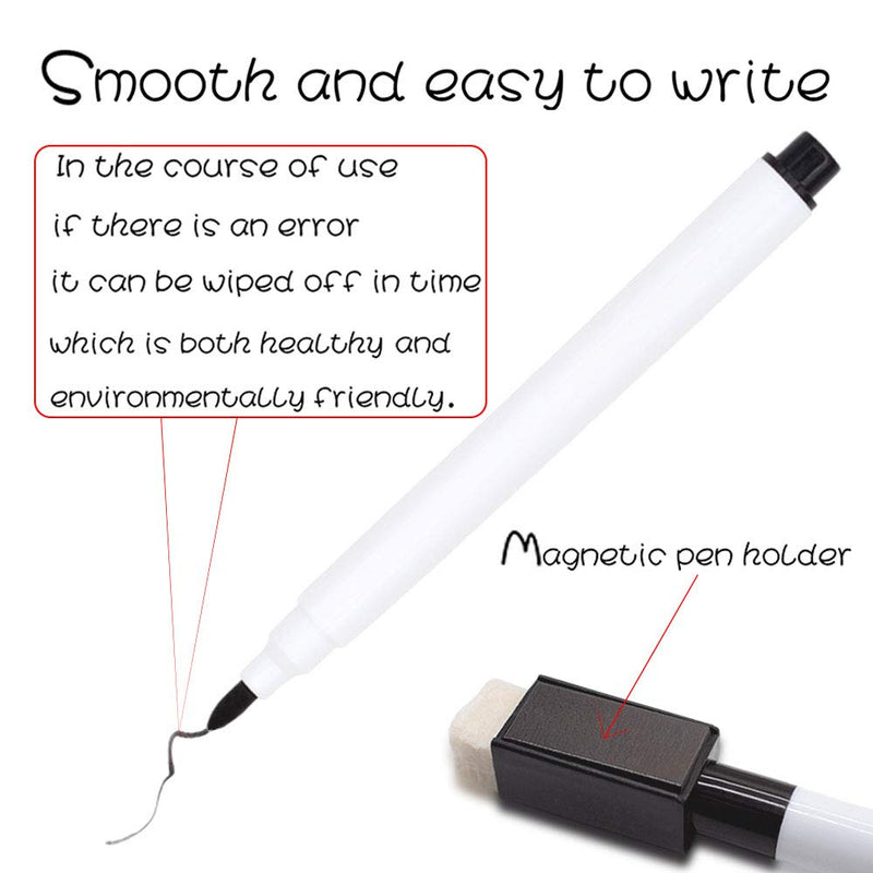 RETON 50 Pcs Rewritable Magnetic Dry Wipe White Board Markers Pens with Eraser Cap, 4.4 in Mini Dry Erase Marker with Fine Tip for Classroom, Office, Hospital, Home and Factory (50 Pcs, Black) 50 Pcs, Black - NewNest Australia