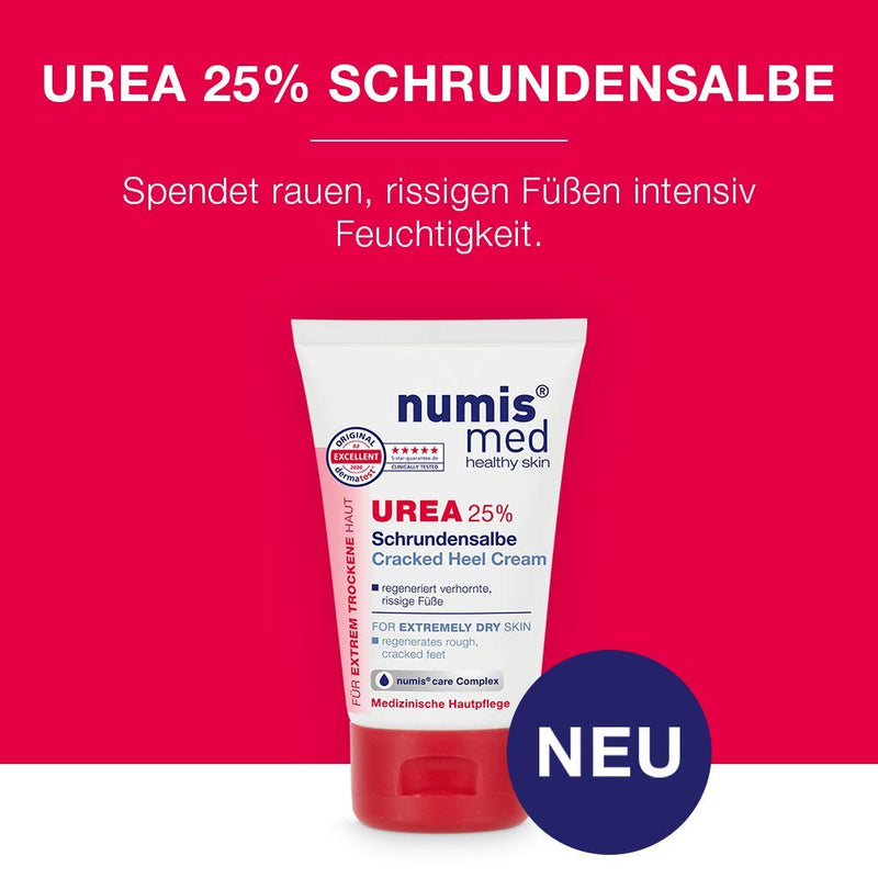 Numis Med Cracked Ointment With 25% Urea Pack Of 3 - Skin Soothing Cracked Foot Cream For Very Cracked & Highly Callused Feet - Vegan Skin Care Without Silicone & Parabens - Foot Care (3 X 50 Ml) - NewNest Australia