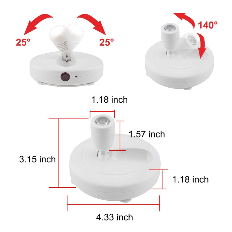 HONWELL LED Spotlights Indoor Accent Lights Wireless Dimmable Puck Lights with 2 Remote, Closet Lights with Rotatable Lights Head, Stick on Artwork Lighting, Art Lights for Painting Picture Display - NewNest Australia