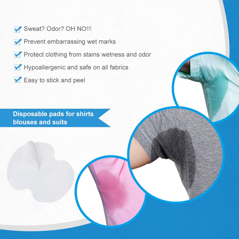 Large Underarm Sweat Pads, Armpit Sweat Pads for Women and Men 【100 Packs】,Premium Sweat Shield Fight Hyperhidrosis,Disposable Underarm Pads for Sweating Women,Comfortable Unflavored, Non Visible 4.4x4.8 Inch (Pack of 100 ) - NewNest Australia