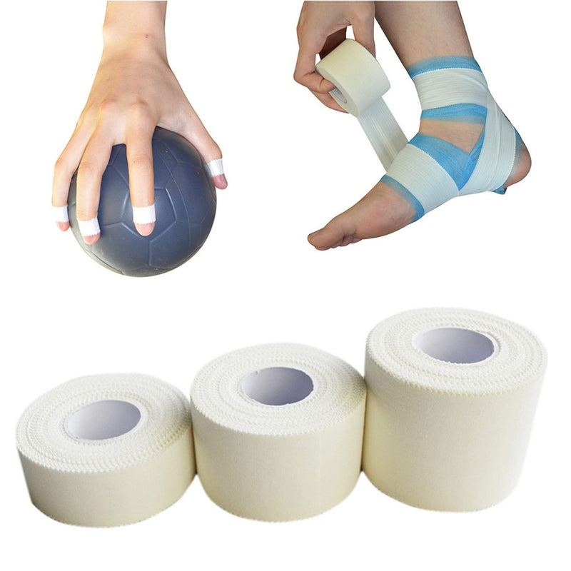 White Zinc Oxide Tape - Self Adherent Cohesive Tape, Healthcare Sports Strapping Tape Rolls - Long Strong Rigid Latex Free Athletic Tape for Boxing, Physio Injury. 2.5cm x 10m (3 Rolls) - NewNest Australia