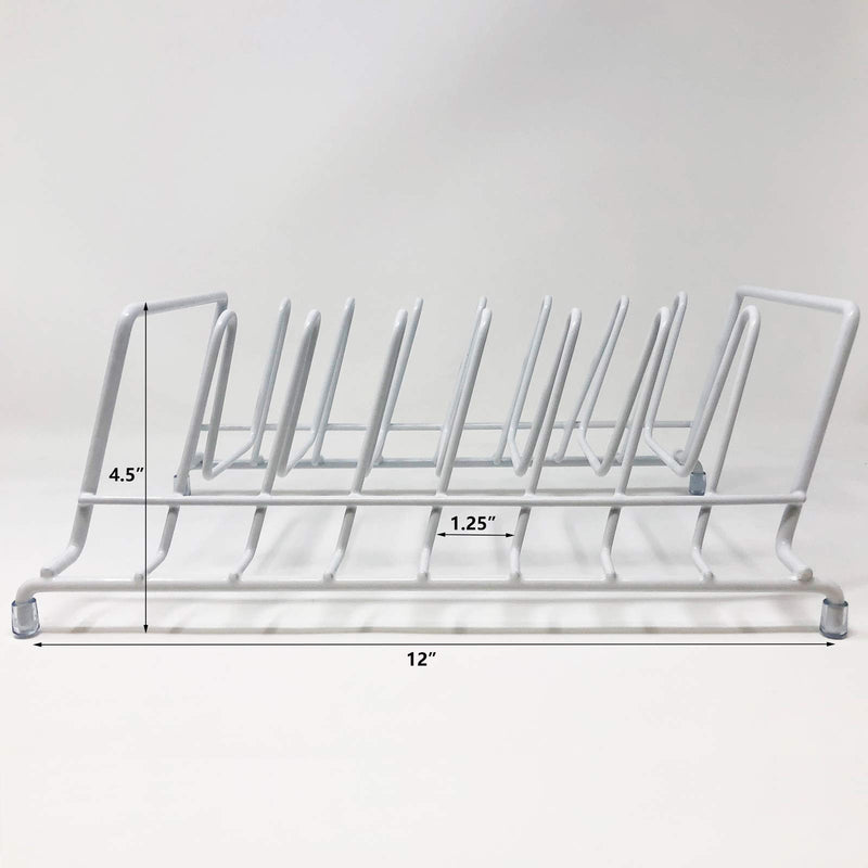 NewNest Australia - HUJI Plates Holder Pots' Pans' Lid Organizer Rack for Cabinet, Pantry or Kitchen Counter (1, WHITE) 1 