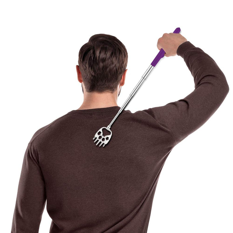 6 Pack Telescoping Back Scratcher - Bear Claw Back Scratchers - Portable Extendable Backscratcher with Rubber Handles in Black, Blue, Green, Purple, Red, Pink Color - NewNest Australia