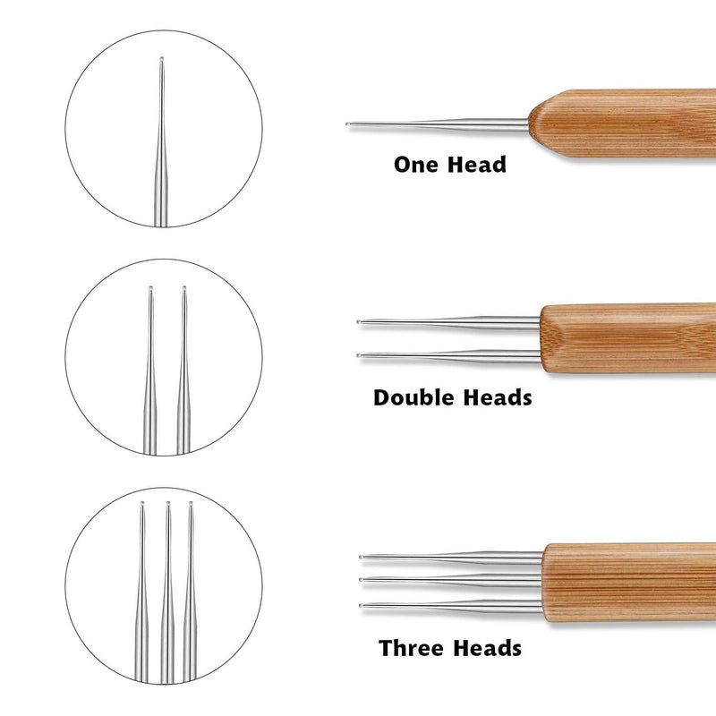 Dreadlock Crochet Hook Tool，Braid Hair Dreadlocks Needle Weaving Crochet for Braid Craft (0.5mm) 0.5mm - NewNest Australia