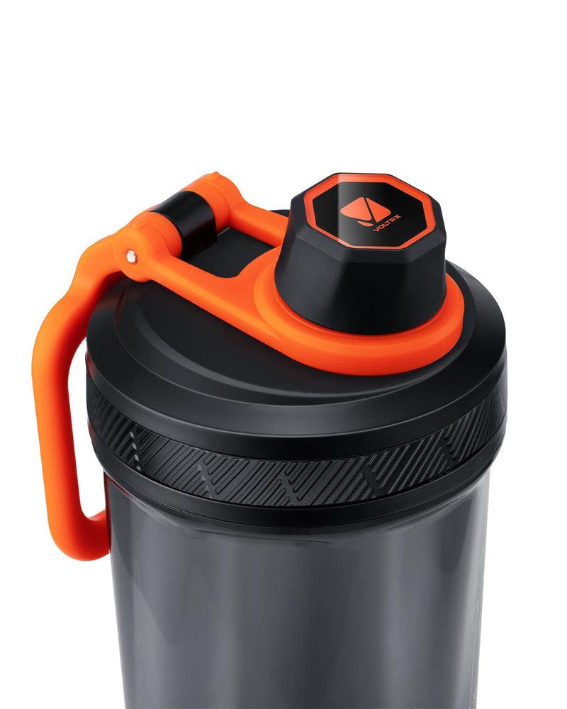 VOLTRX Shaker Bottle, Gallium USB C Rechargeable Electric Mixer, Shaker Cups for Protein Shakes and Meal Replacement Shakes, BPA Free, Made with Tritan, 24oz Orange - NewNest Australia