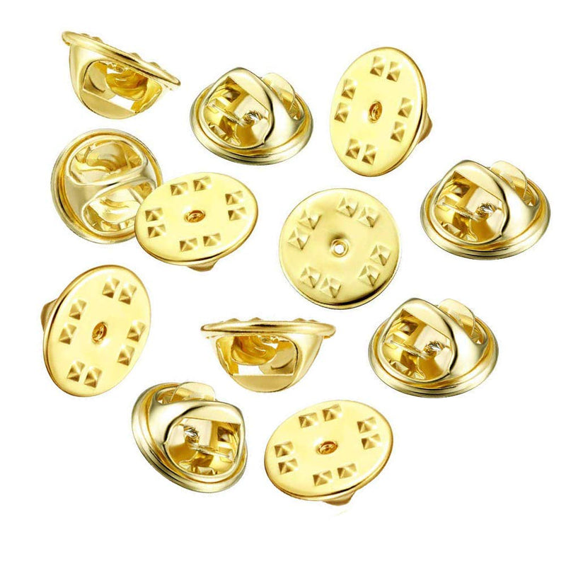 Pin Backs, Lapel Pin Backs, 50PCS Brass Metal Pin Backings for Brooch Tie Hat Badge Insignia, Gold - NewNest Australia