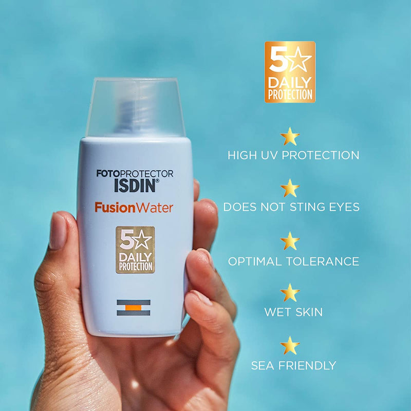 ISDIN Fusion Water SPF 50 50ml | Daily facial sun cream | Ultra-light texture - NewNest Australia