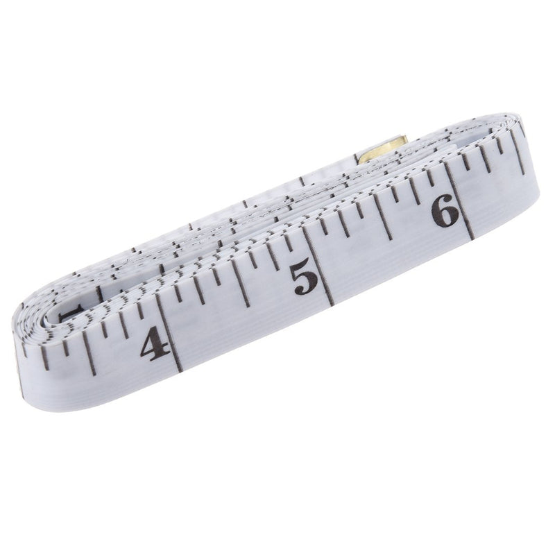 Soft Tape Measure Double Scale Body Sewing Flexible Ruler for Weight Loss Medical Body Measurement Sewing Tailor Craft Vinyl Ruler, Has Centimetre Scale on Reverse Side 60-inch（White） - NewNest Australia