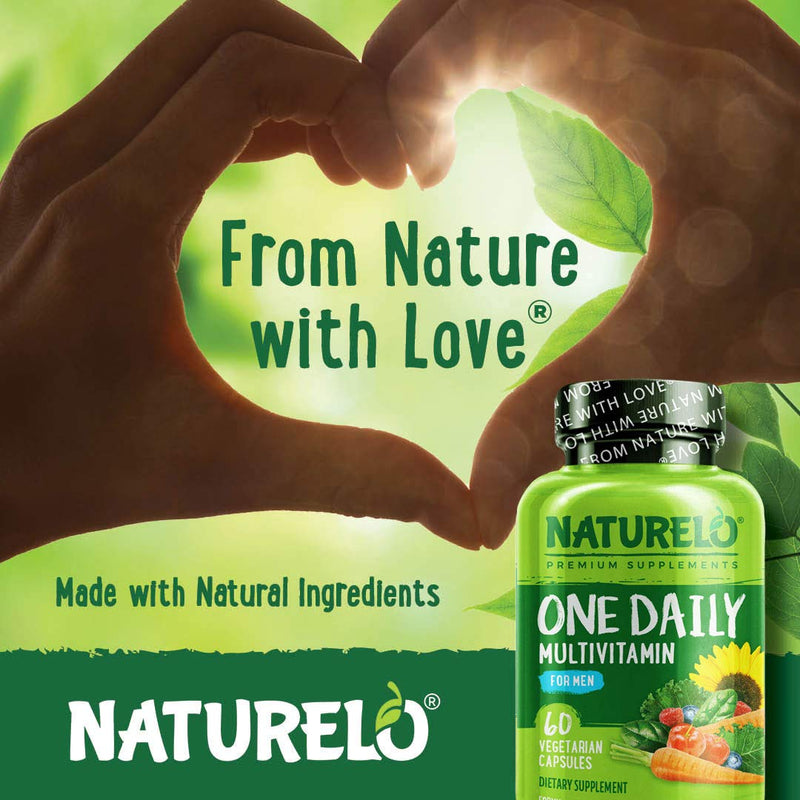 NATURELO One Daily Multivitamin for Men - with Vitamins & Minerals + Organic Whole Foods - Supplement to Boost Energy, General Health - Non-GMO - 60 Capsules | 2 Month Supply 60 Count (Pack of 1) - NewNest Australia