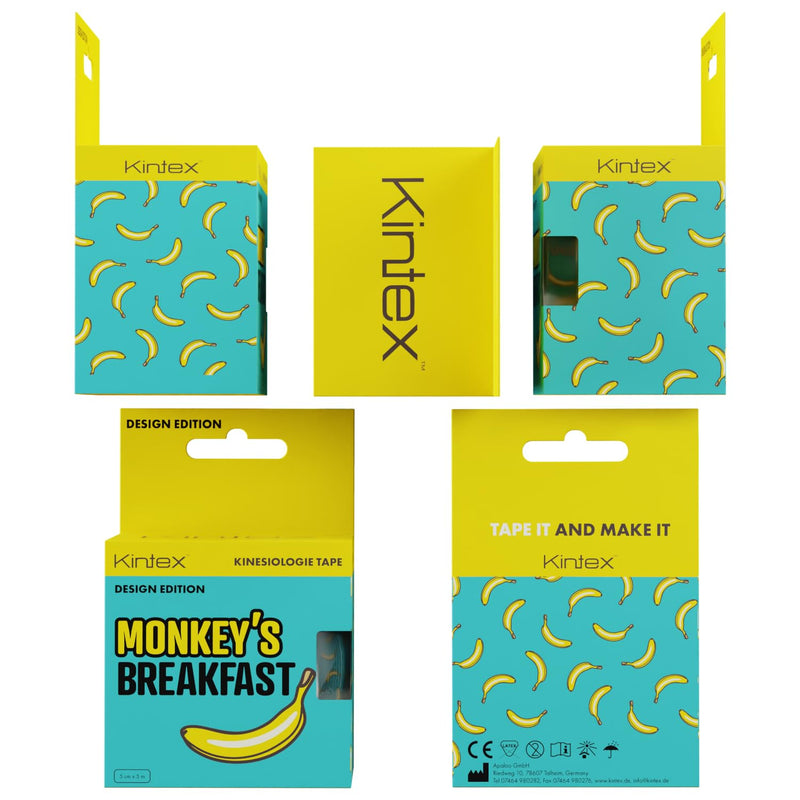 Kintex Kinesiology Tape Design Edition, 5cm x 5m, skin-friendly & waterproof kinesiology tape, physio tape, medical tape, sports tape Monkey's Breakfast - NewNest Australia