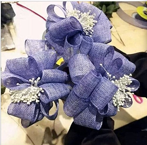 Burlap Ribbon Perfect for Wedding Home Decoration Gift Wrap Bows Made Handmade Art Crafts 1-1/2 Inch X 10 Yard Spool (Blue) Blue - NewNest Australia