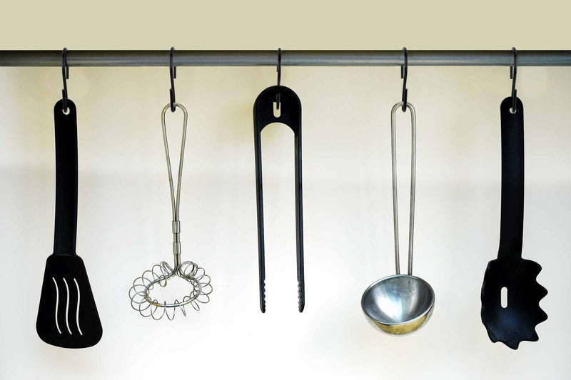 YIKLA S Hooks for Hanging Plants, Clothes, Black S Shaped Hooks Made of Metal Iron, Heavy Duty S-Hooks, 30 Pack - NewNest Australia