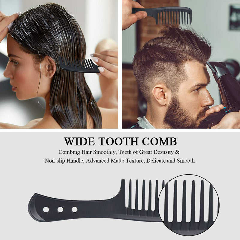 URAQT Hairdressing Combs Set, 3 Pack Wide Tooth Combs, Heat Resistant Anti-static Carbon Hair Brush Hair Comb for Long, Wet or Curly Hair Detangling Wide Tooth Comb Set - NewNest Australia