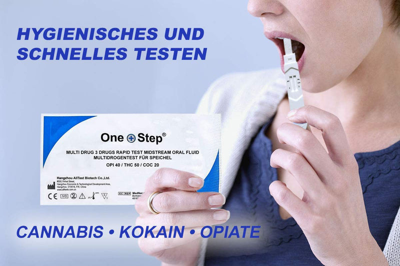 2 x One+Step Multi rapid drug test for saliva I drug test THC cocaine opiates I rapid drug tester I saliva test I 2 pieces - NewNest Australia