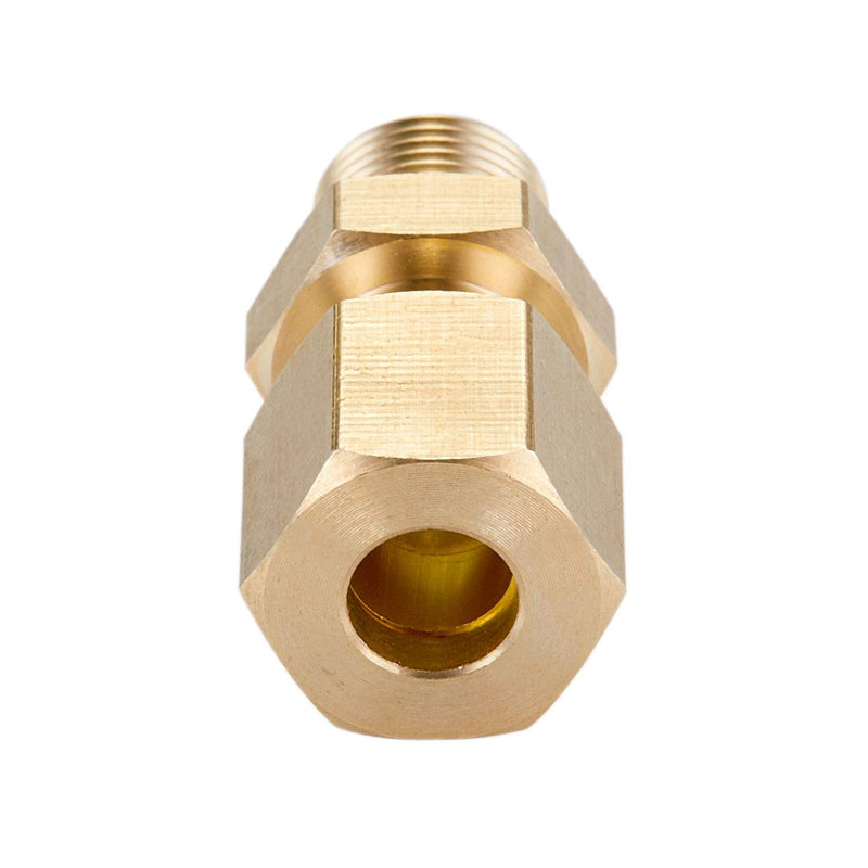 Litorange 4 Pack Metal Brass Compression Tube Pipe Fitting Connector, Straight Coupling Adapter, 1/4" Tube OD x 1/8" NPT Male 4PCS Straight 1/4"x 1/8"NPT - NewNest Australia