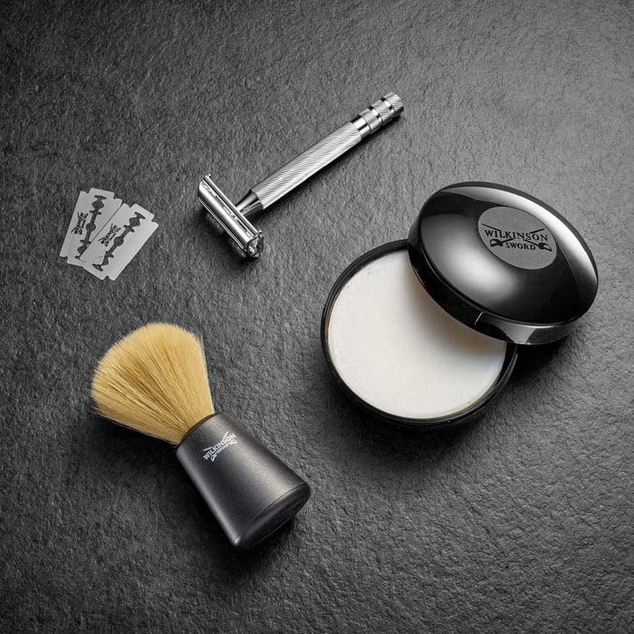 WILKINSON SWORD Barber's Style - The Authentic Collection (razor, 5 x double blades, shaving brush, shaving soap), Men - NewNest Australia