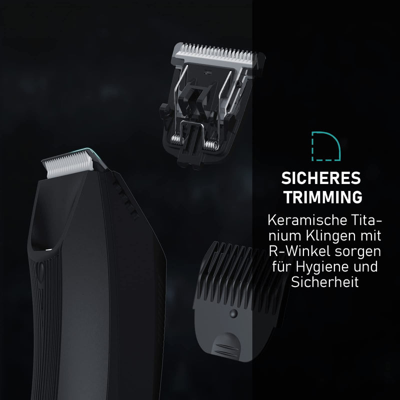 Kibiy Men'S Intimate Razor With Led Light And Display, Ipx7 Waterproof Body Hair Trimmer With Replaceable Anti-Cut Ceramic Blade And Standing Charging Station - NewNest Australia