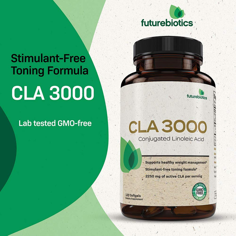Futurebiotics CLA 3000 Extra High Potency – Naturally Supports Healthy Weight Management, Increase Lean Muscle Mass - Non-Stimulating Conjugated Linoleic Acid, Non GMO, 120 Softgels - NewNest Australia