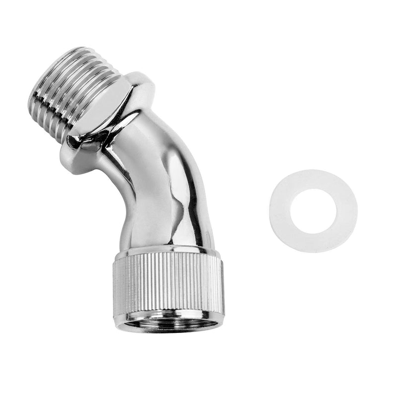 QWORK Elbow Adapter for Shower Head, Chrome Copper 1/2" Extender Connector - NewNest Australia