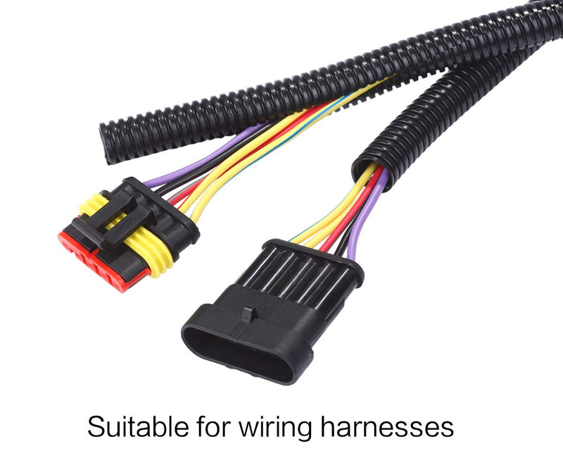 Alex Tech 10ft – 1 inch Split Wire Loom Tubing Wire Conduit – Black 1"-10ft - NewNest Australia