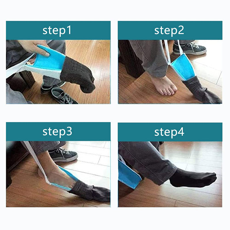 KkaFFe Sock Aid Tool for Elderly, Sock Aids for Putting and Off Socks, Sock Helper for Pregnant Women, Easy On and Off Stocking Slider, Handicapped Avoid Bending Sock Helper Aids Tool - NewNest Australia