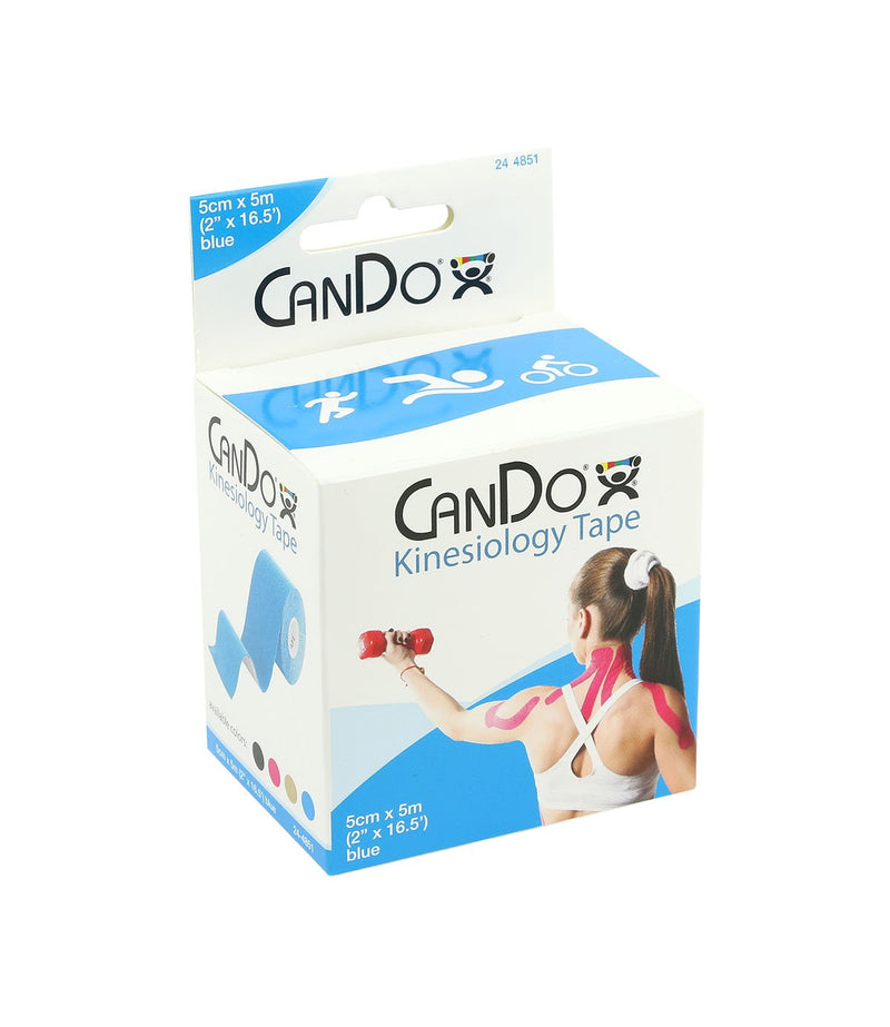 CanDo Kinesiology Tape, 2" x 16.5 ft, Blue, 1 Roll - NewNest Australia
