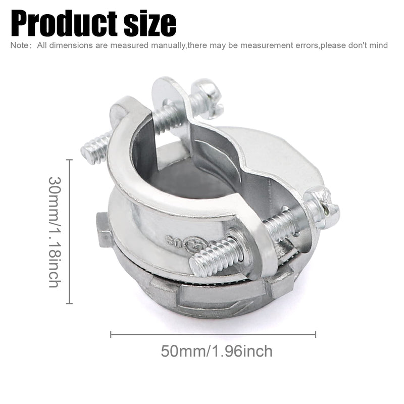 5Pack 1 inch NM Clamp Type Cable Connectors for Metallic Conduit Protect Cables Silver-Zinc 1"-5pack - NewNest Australia
