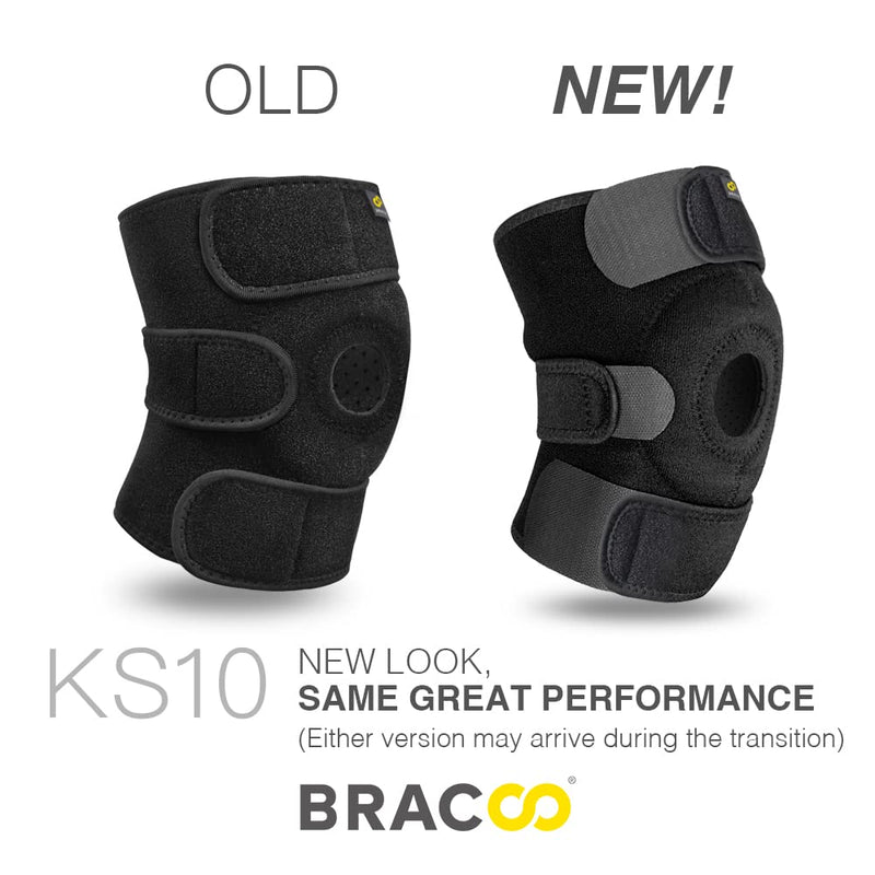 Bracoo Adjustable Compression Knee Patellar Tendon Support Brace for Men Women - Arthritis Pain, Injury Recovery, Running, Workout, KS10 (Black) Black - NewNest Australia