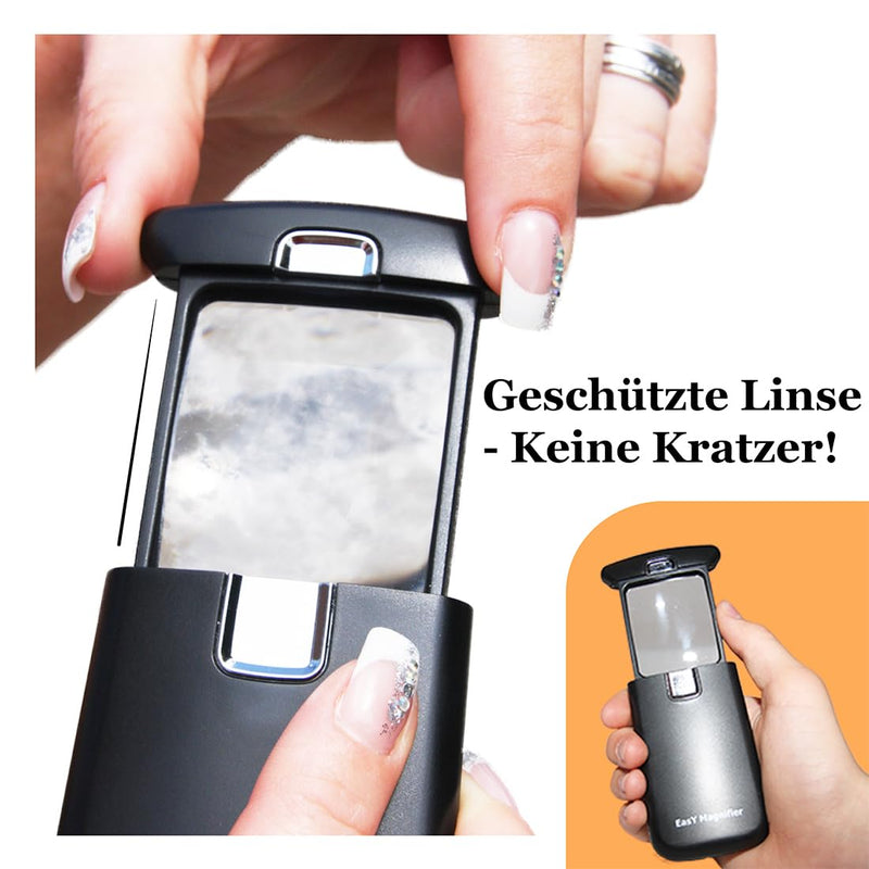 Easy Magnifier Pocket Magnifying Glass 3X With Led Light; Small Reading Magnifying Glass Reading Aid For Seniors, Mini Hand Magnifying Glass Gift; Magnifying Glass - NewNest Australia