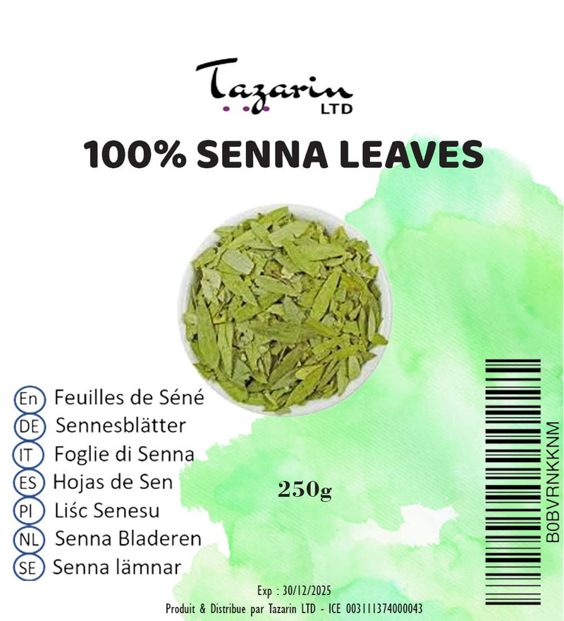 250 G Whole Senna Leaves (Senna Alexandrina) - Detoxifying Herbal Tea - Strong Laxative - Natural Laxative - Promotes Intestinal Transit And Cleansing - Tazarin Ltd - NewNest Australia