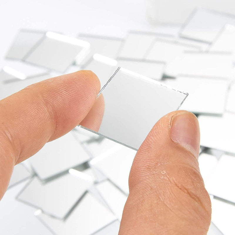 120 Pieces 1 inch Small Square Mirror Tiles for Arts and Crafts Supplies - NewNest Australia