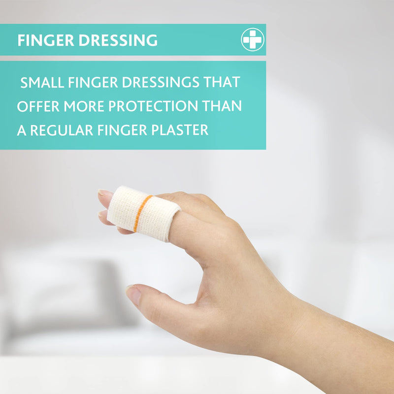 Reliance Rel310 Small Finger Dressing With Adhesive Fixing And More Protection, Features Peelable Tab Sticky Patch. Stretch Bandage And Adhesive Strip Tab 3.5 cm (10 Pieces) - NewNest Australia