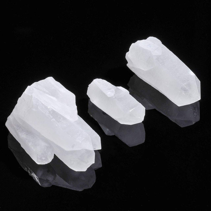 Top Plaza 0.44lb Bulk Irregular Shape Rough Clear Quartz Crystal Points 0.39-1.18'' Raw Natural Stones for Decor Reiki Crystal Healing 0.44lb - 0.39-1.18'' - NewNest Australia