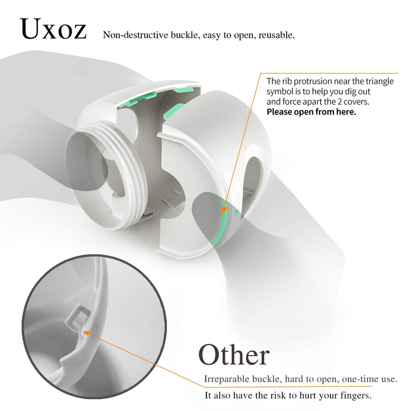 Uxoz Door Knob Safety Cover, 4 Pack Baby Safety Door Handle Cover, Screw Thread Design, Reusable, Reliable Solution to Prevent Kids from Popping Off The Covers 4 Count (Pack of 1) - NewNest Australia
